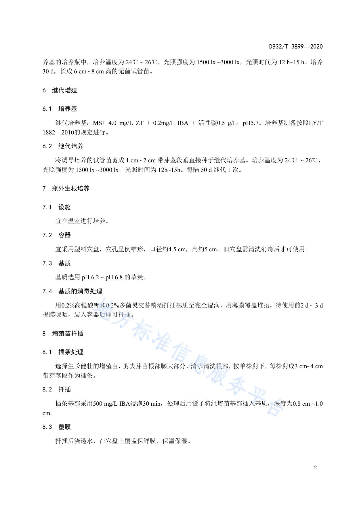 河滩冬青组织培养技术规程