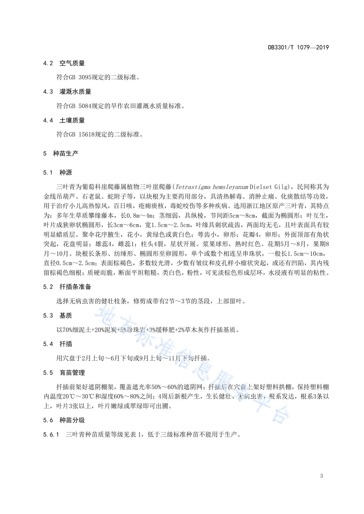 三叶青生产技术规程