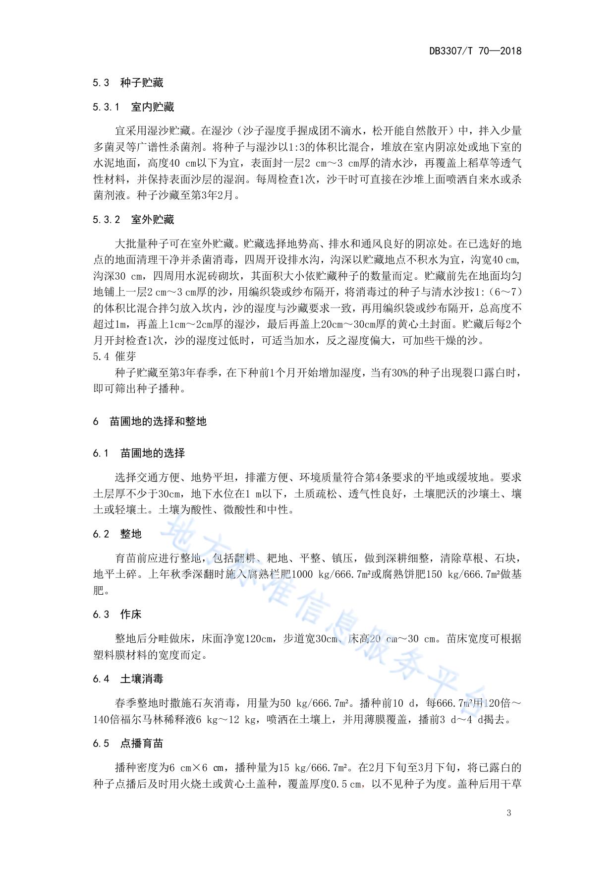 南方红豆杉苗木培育技术规程