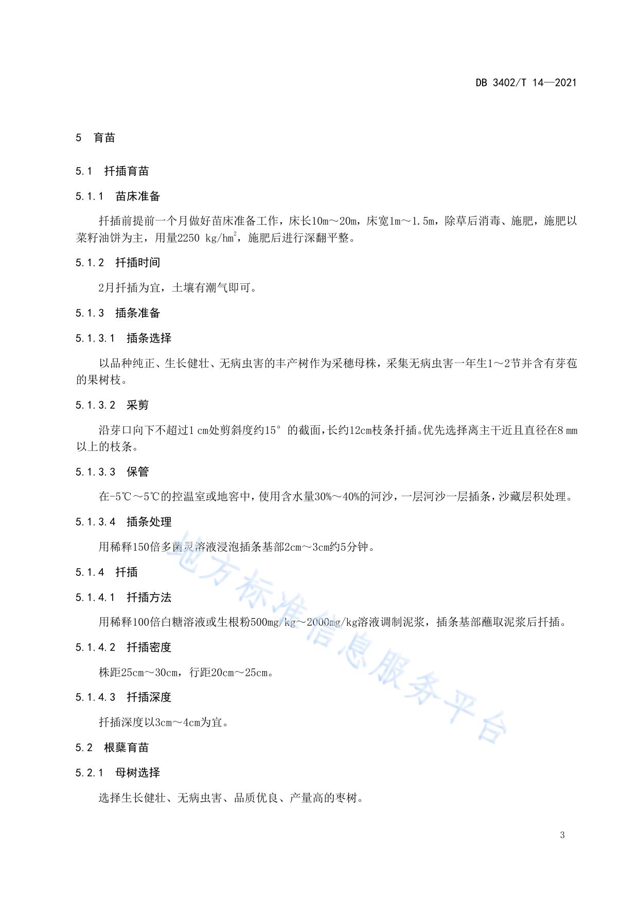 繁昌长枣培育与管护技术规程