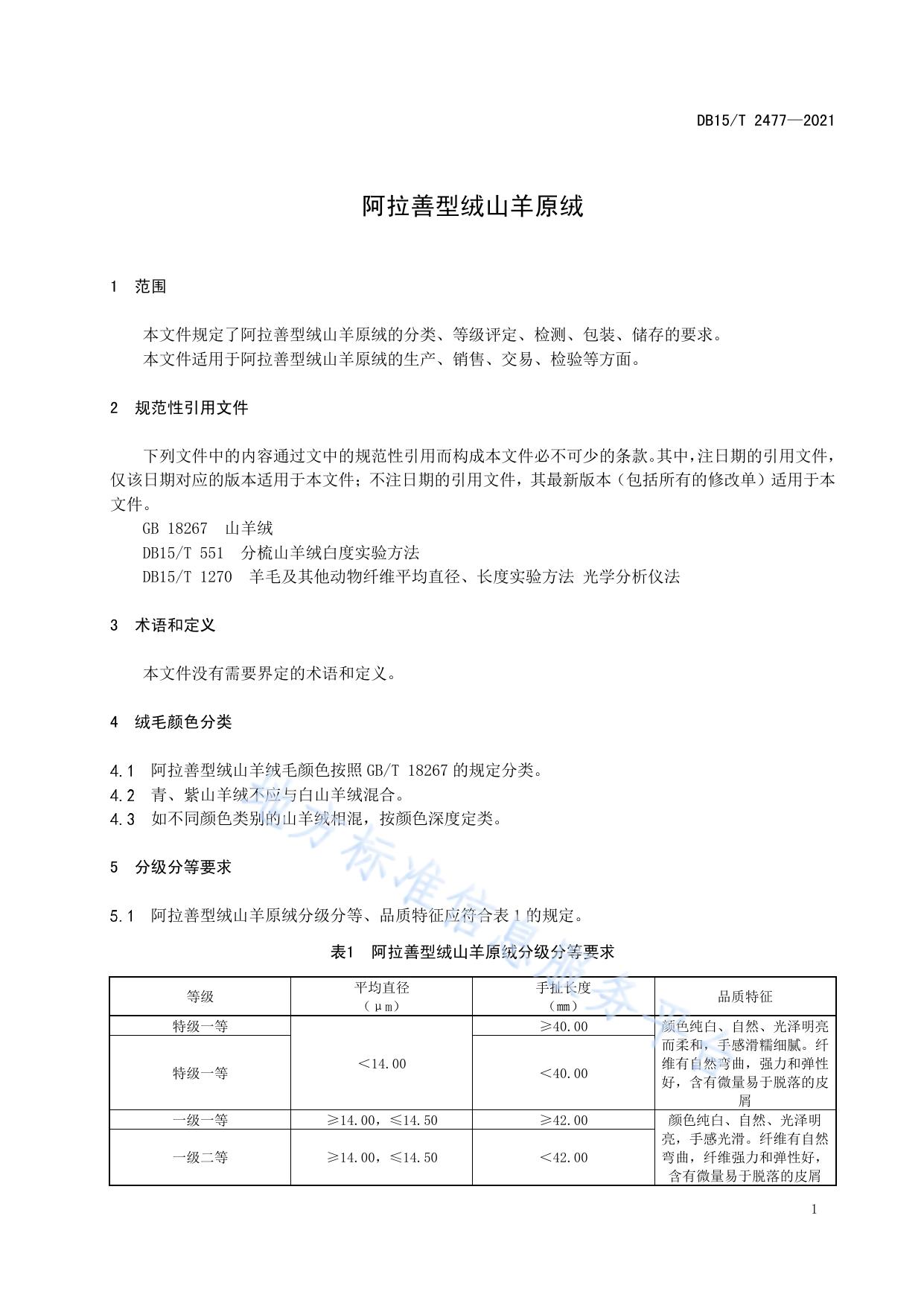 阿拉善型绒山羊原绒