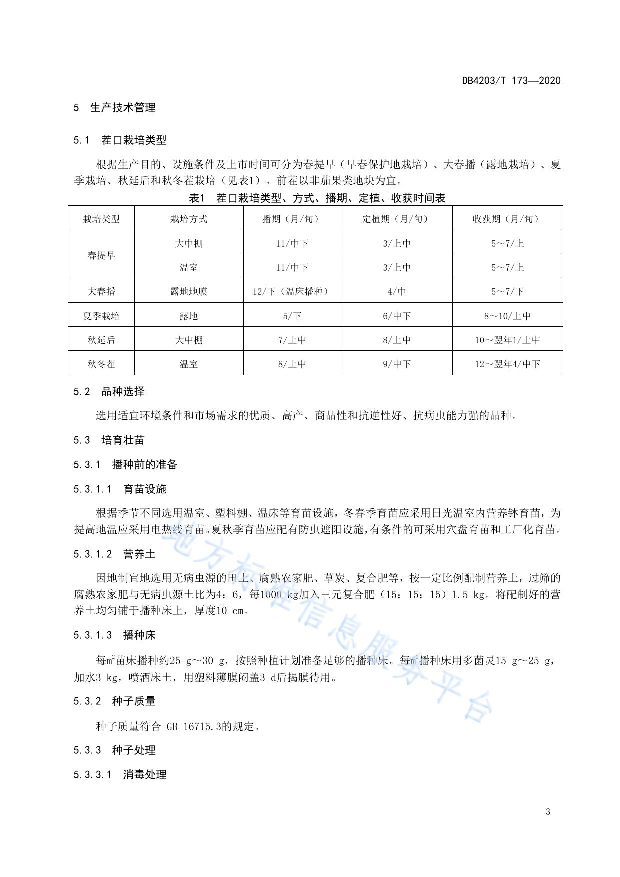 茄子生产技术规程