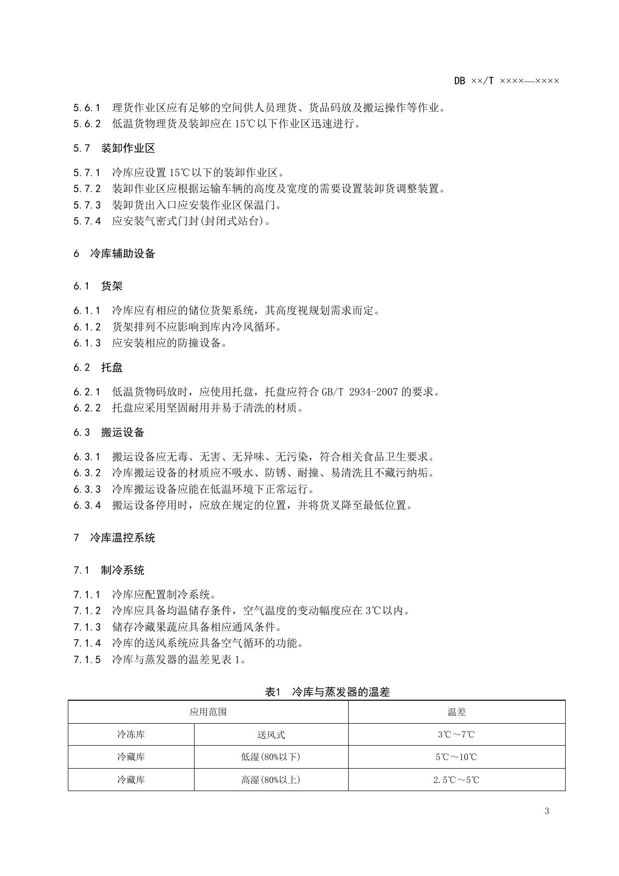 《冷链物流 冷库技术规范》征求意见稿.doc