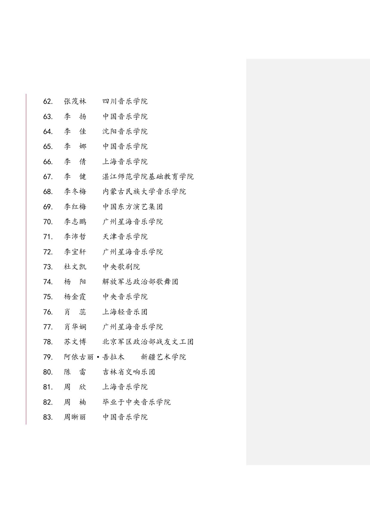 第十届全国声乐比赛现场比赛名单.doc
