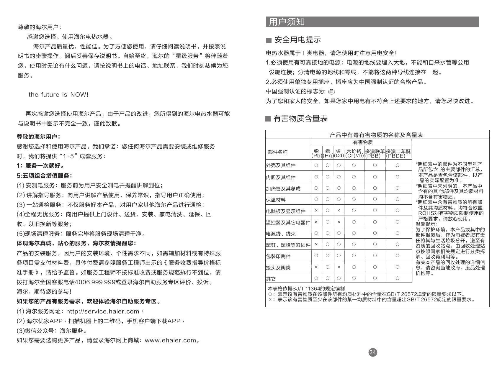 海尔Haier 电热水器 ES60H-N5(2U1) 说明书.pdf