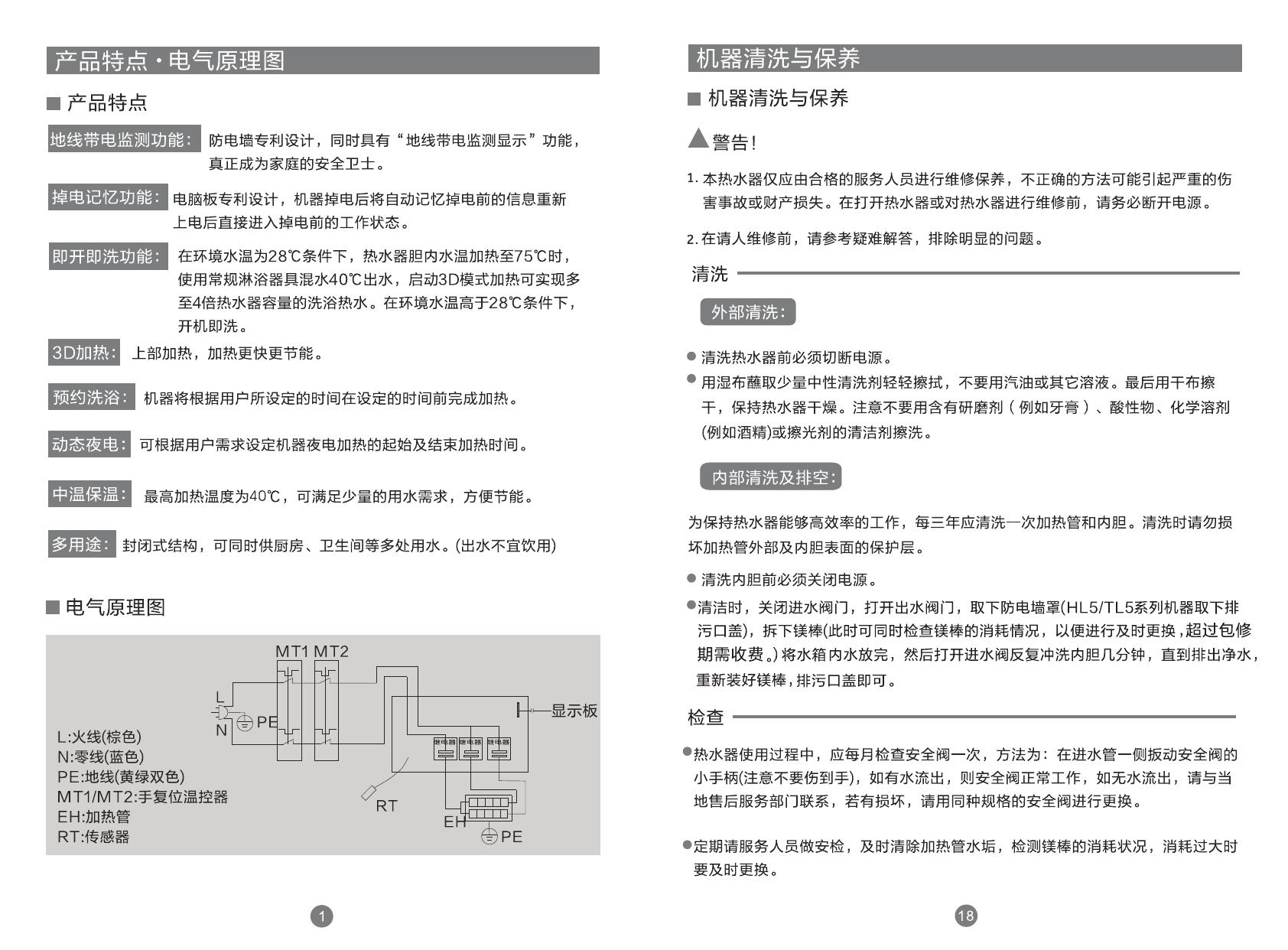 海尔Haier 电热水器 ES50H-T5(E) 说明书.pdf