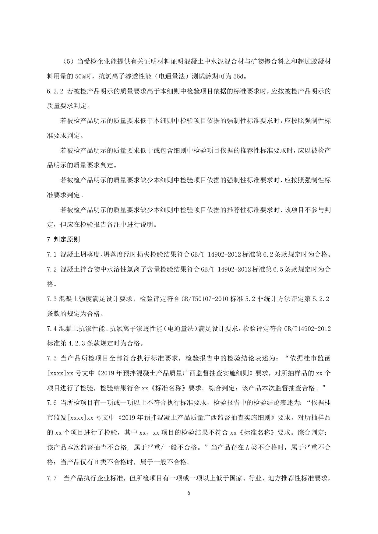 附件1：2019年预拌混凝土产品质量广西监督抽查实施细则20190827-2.doc