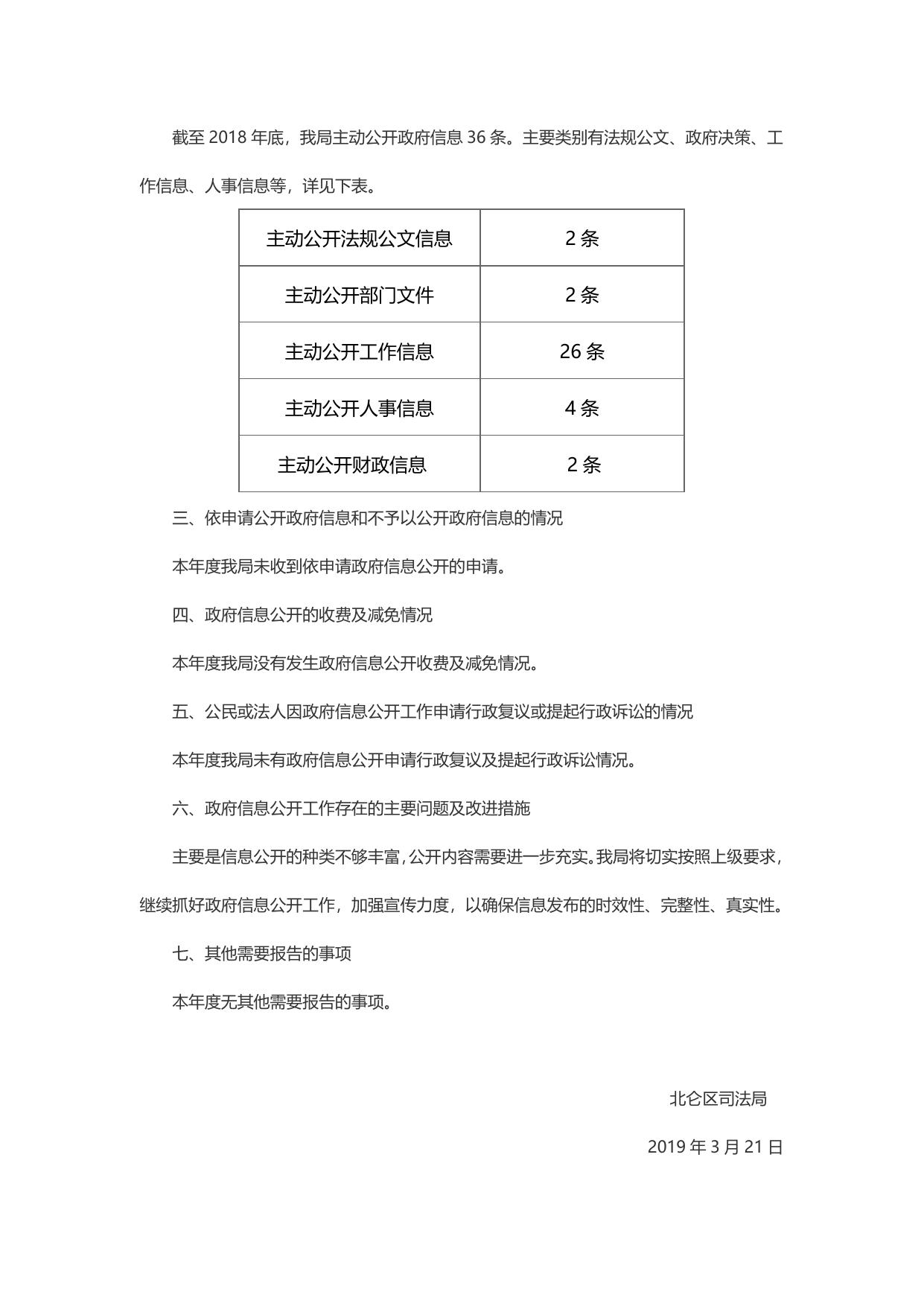 宁波市北仑区司法局2018年度政府信息公开工作年度报告.doc