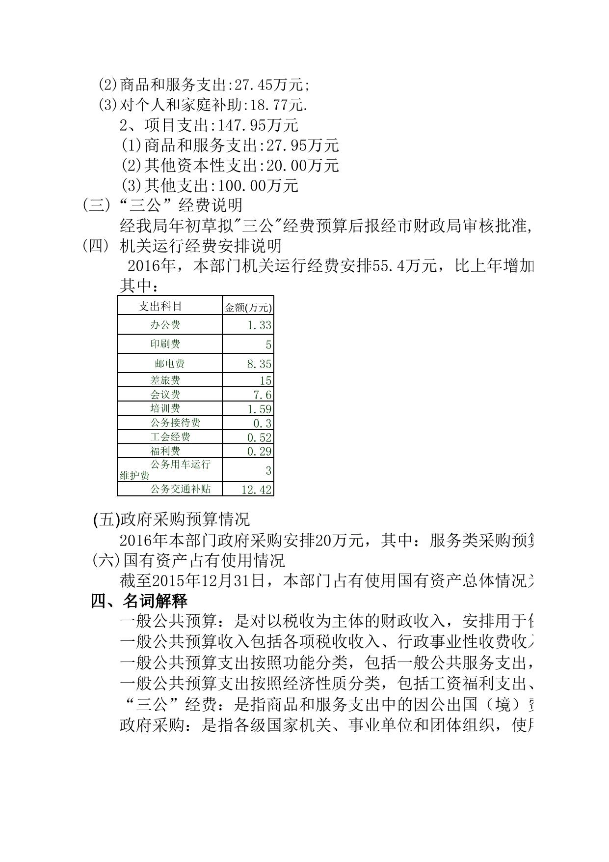 2016年揭阳市信访局部门预算公开情况表.xls