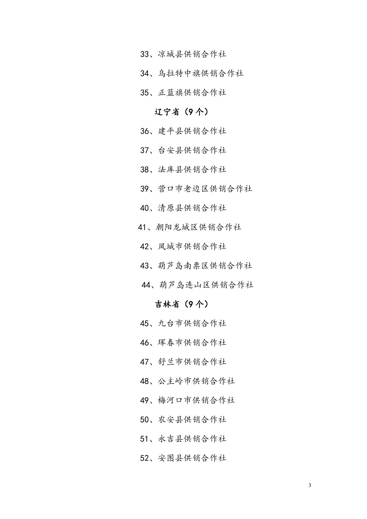 附件：2011年县级经营服务网络建设重点扶持供销合作社名单.doc
