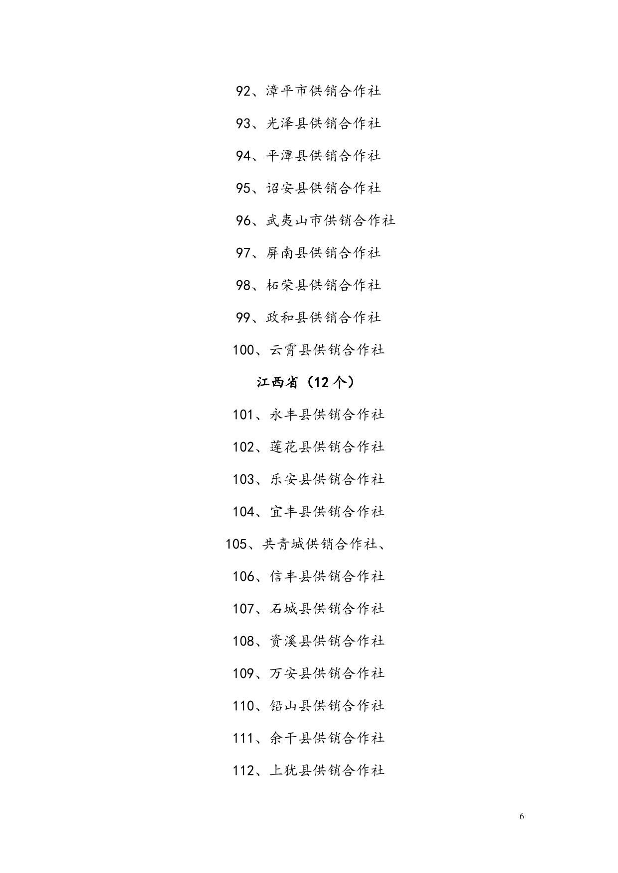 附件：2011年县级经营服务网络建设重点扶持供销合作社名单.doc