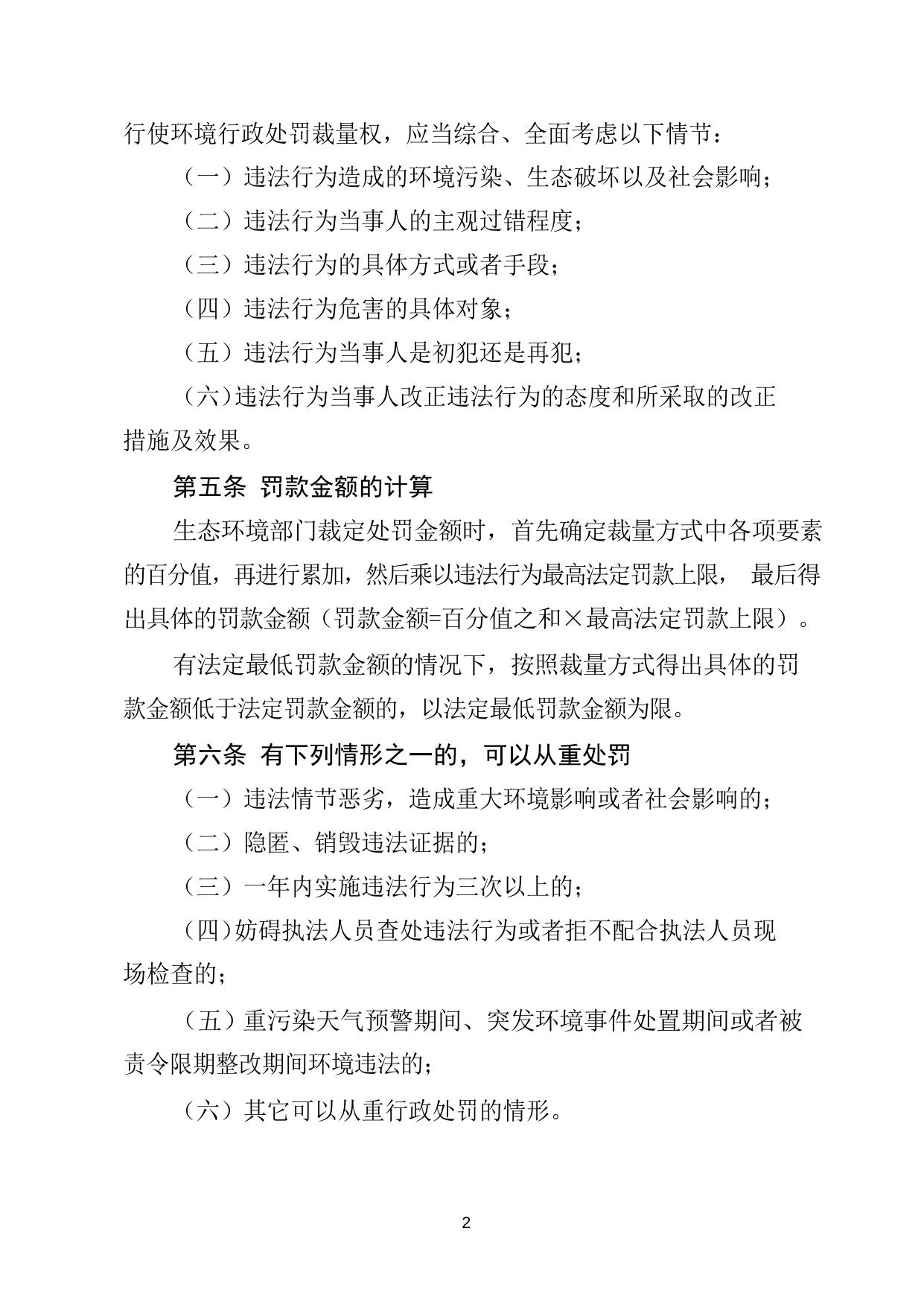遵化市生态环境局最新自由裁量权（2021年2月启用.docx
