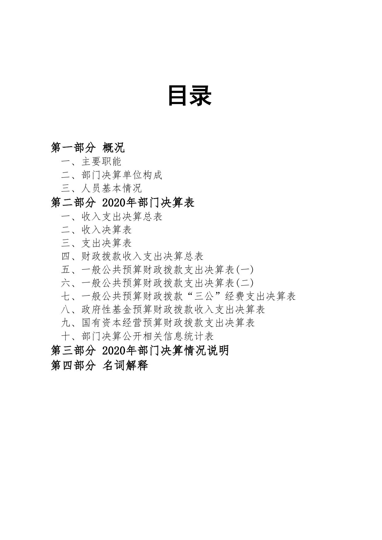 晋城市民政局2020年部门决算.doc
