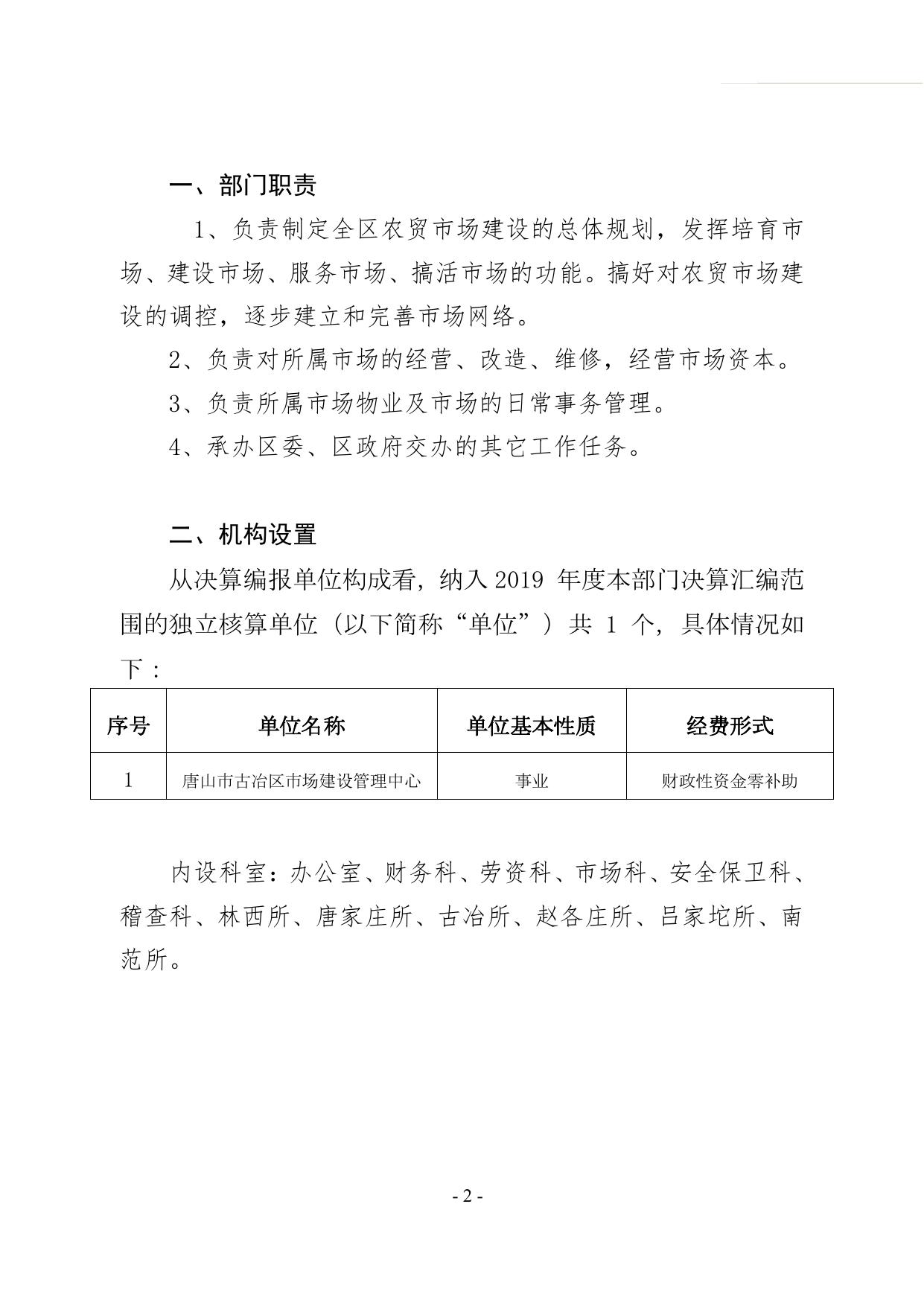 2019年度唐山市古冶区市场建设服务中心决算公开.pdf