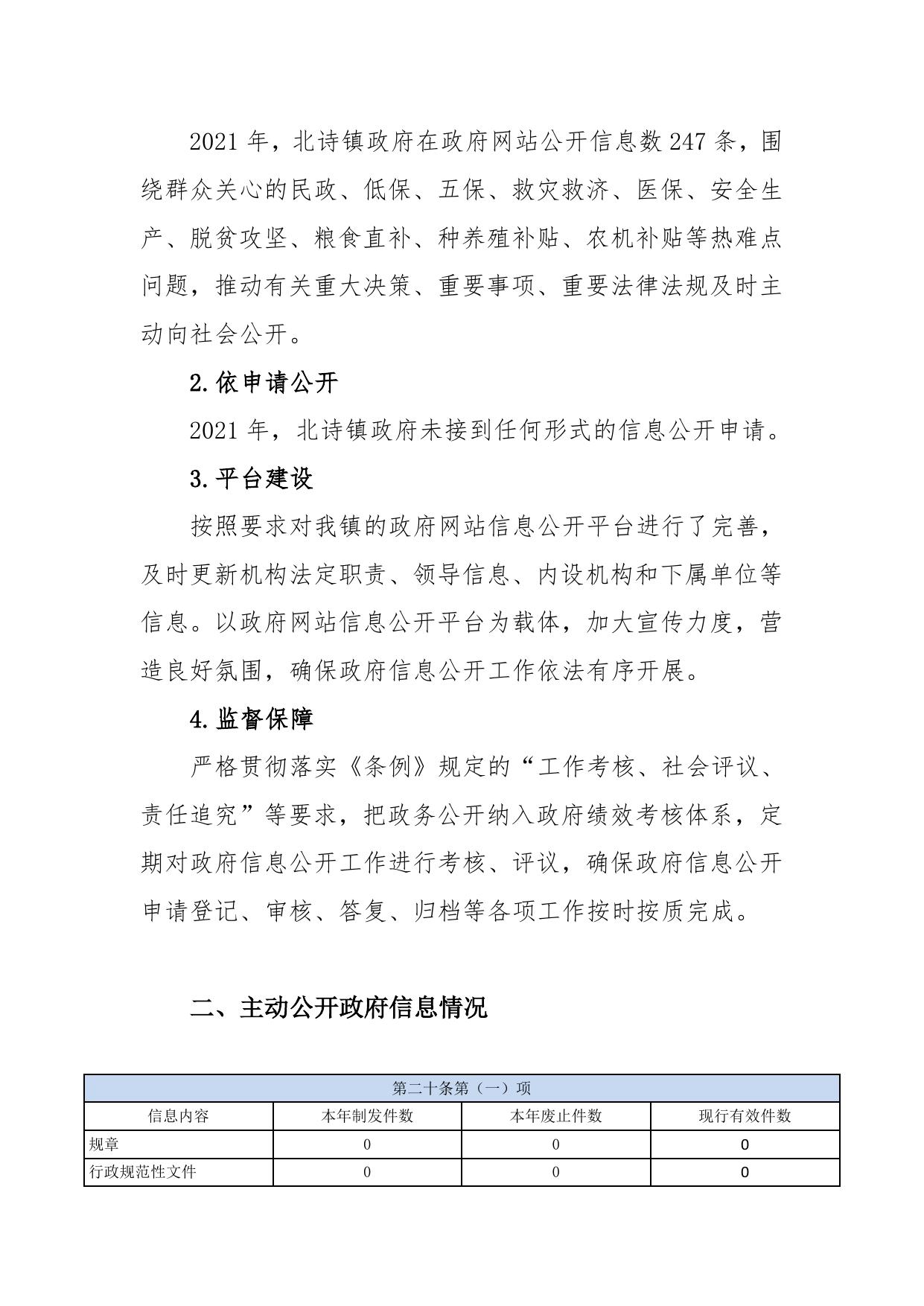 2021年北诗镇政府信息公开工作年度报告（2022.1.21） - 副本.pdf