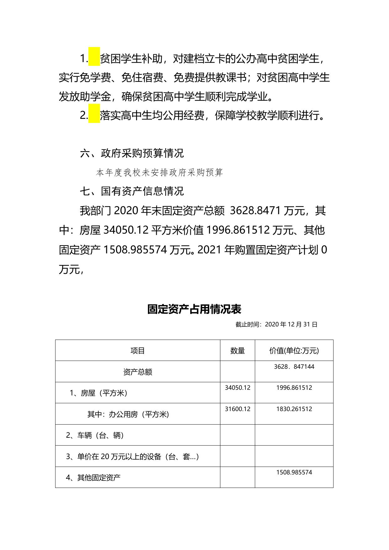 二、2021年定州市第二中学预算信息公开说明.doc