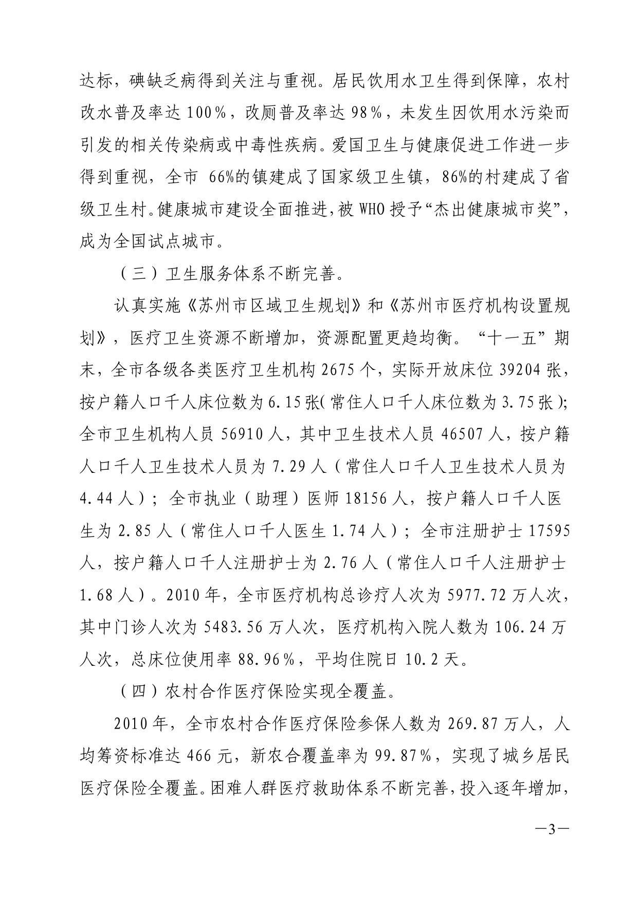市政府关于批转苏州市卫生事业发展“十二五”规划的通知（苏府〔2011〕239号）.pdf