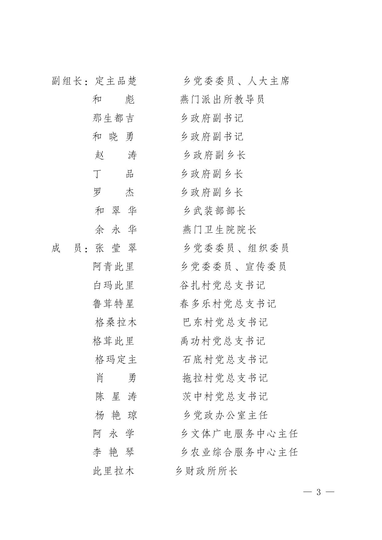 燕发130号--- 关于印发《燕门乡关于新型冠状病毒感染的肺炎疫情防控应急预案》的通知 .doc