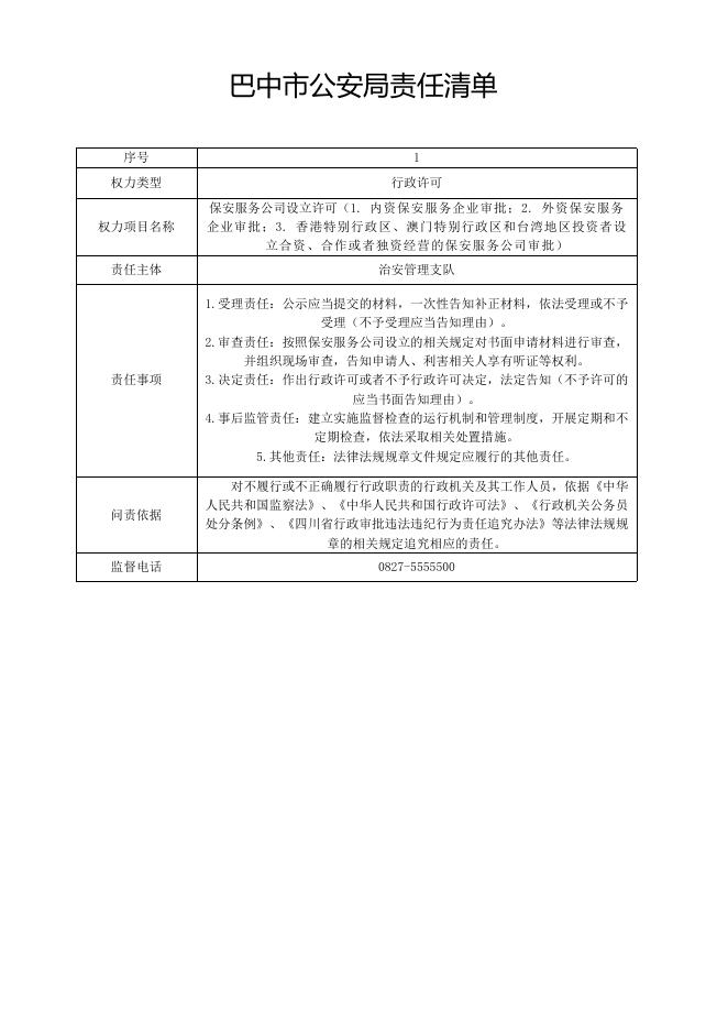 巴中市公安局责任清单.doc