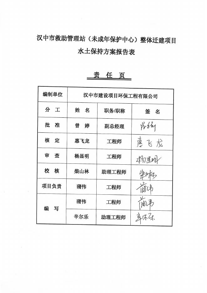 汉中市救助管理站（未成年保护中心）整体迁建项目水土保持方案报告表.pdf