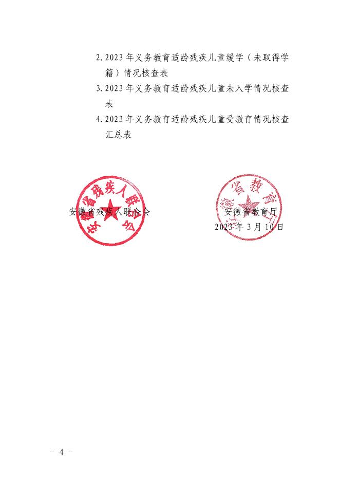 关于转发安徽省残疾人联合会 安徽省教育厅关于开展2023年适龄残疾儿童受教育情况核查工作的通知（宿.pdf