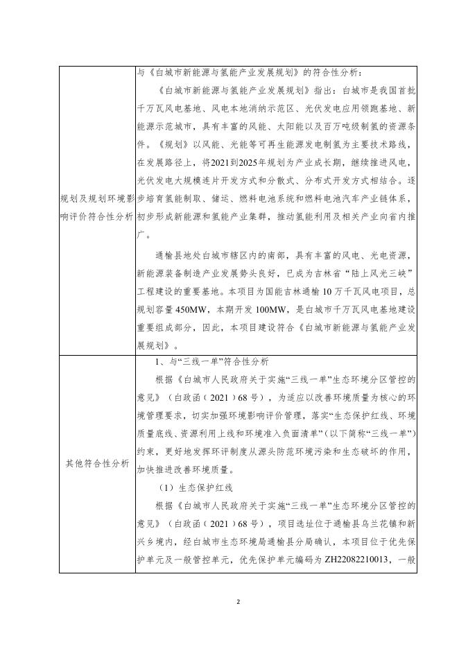 国能吉林通榆10万千瓦风电项目环境影响评价报告表.pdf
