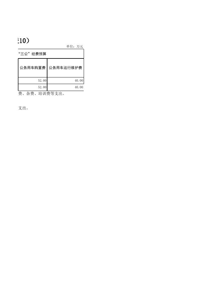 10部门三公经费预算表.xls