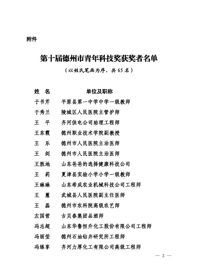 关于表彰第十届德州市青年科技奖的决定（德科协字［2018］20号）.pdf