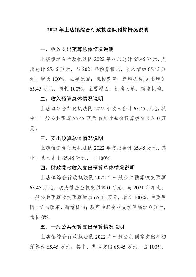 2022年度上店镇综合行政执法队预算公开.pdf