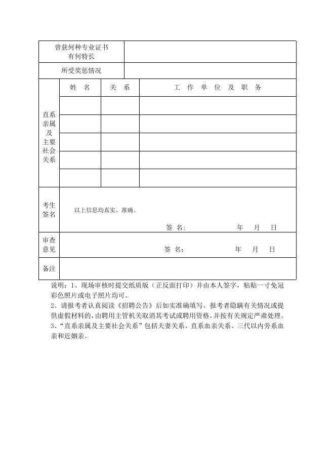 附件2：2022年公开招聘编外工作人员报名资格审查表.docx