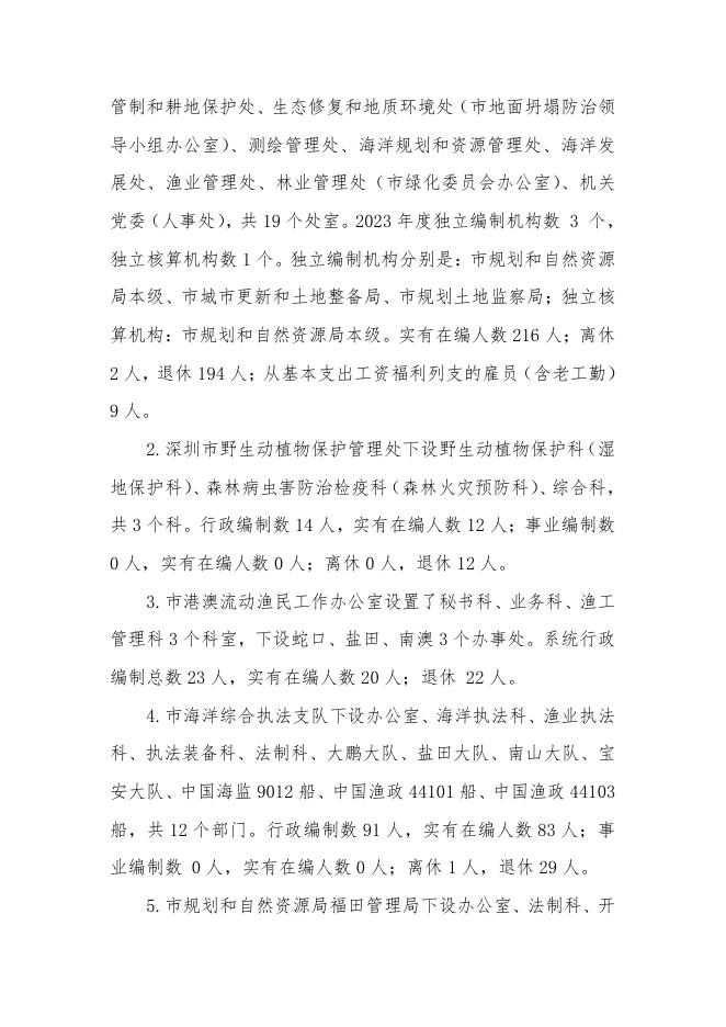 2023年深圳市规划和自然资源局部门预算 .pdf