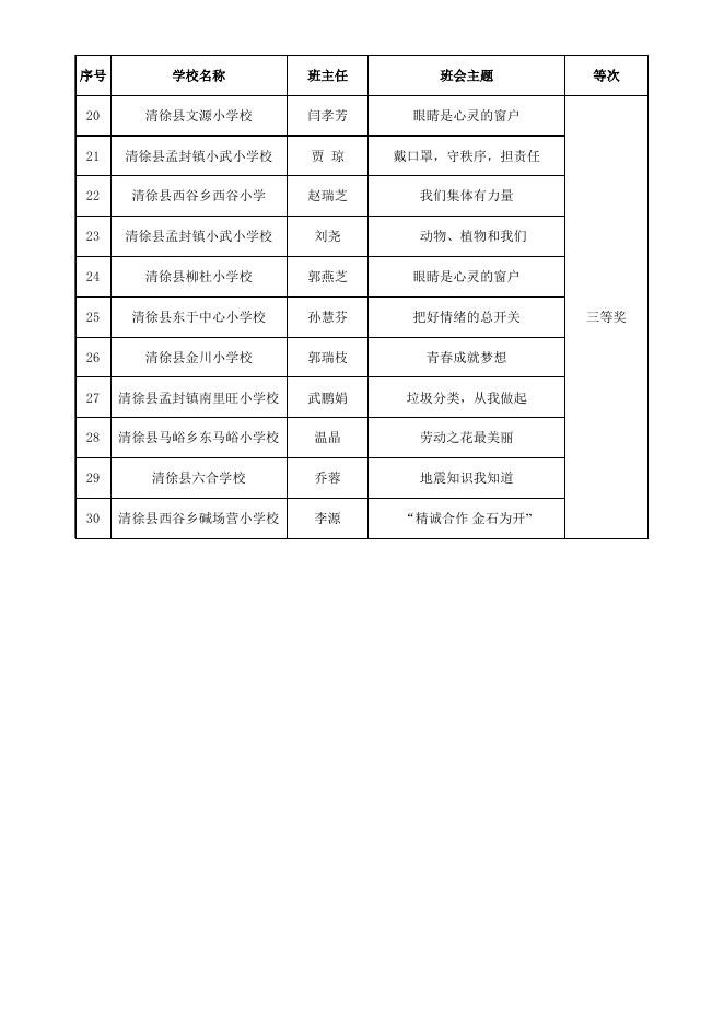 小学班会随笔评选结果.xlsx