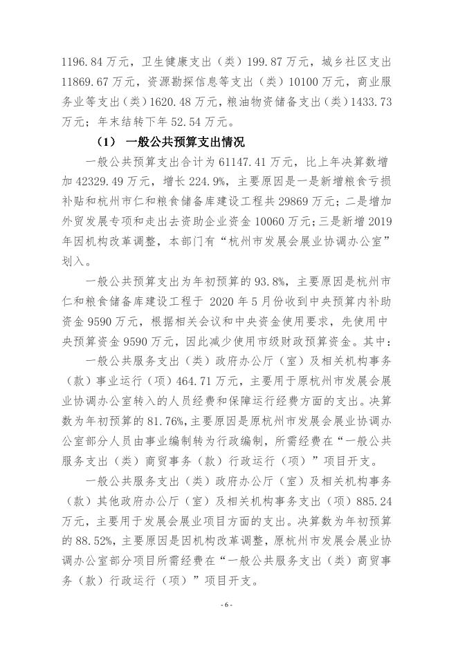 杭州市商务局2019年部门决算.pdf