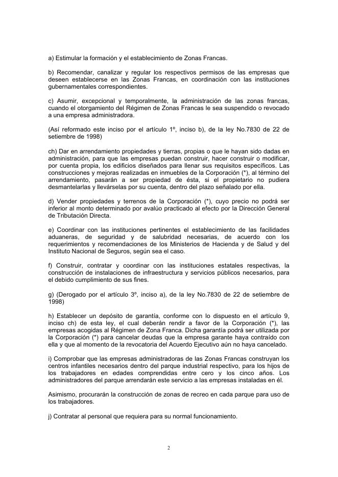 哥斯达黎加保税区制度法西班牙文版.doc