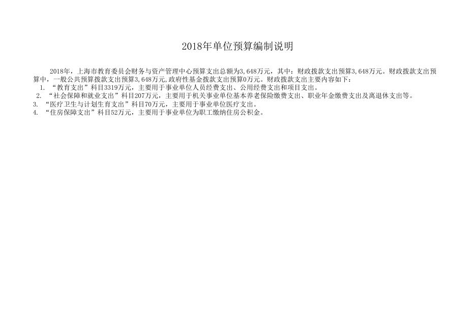 上海市教育委员会财务与资产管理中心2018年单位预算.pdf