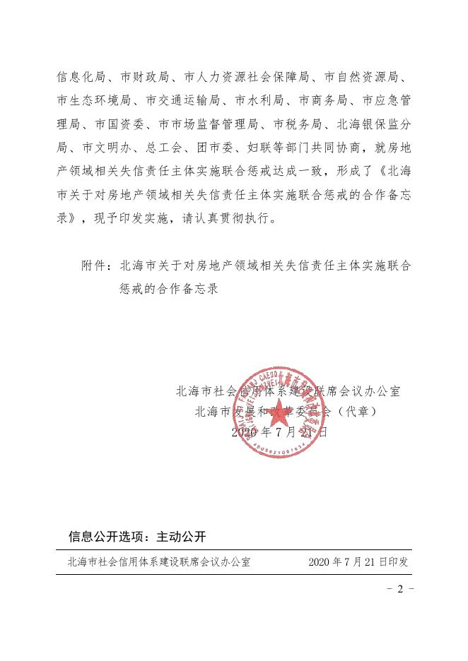 北海市关于对房地产领域相关失信责任主体实施联合惩戒的合作备忘录.pdf