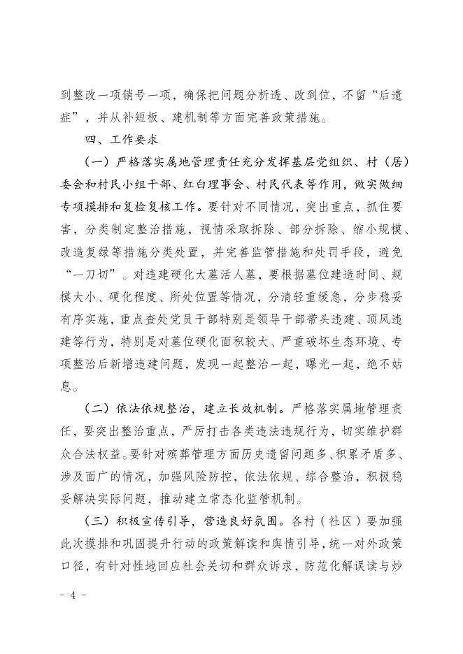 鱼泉府发〔2020〕38号关于印发鱼泉镇安葬（放）设施违规建设经营专项摸排暨违建墓地专项整治成果巩固提升行动工作方案的通知.docx