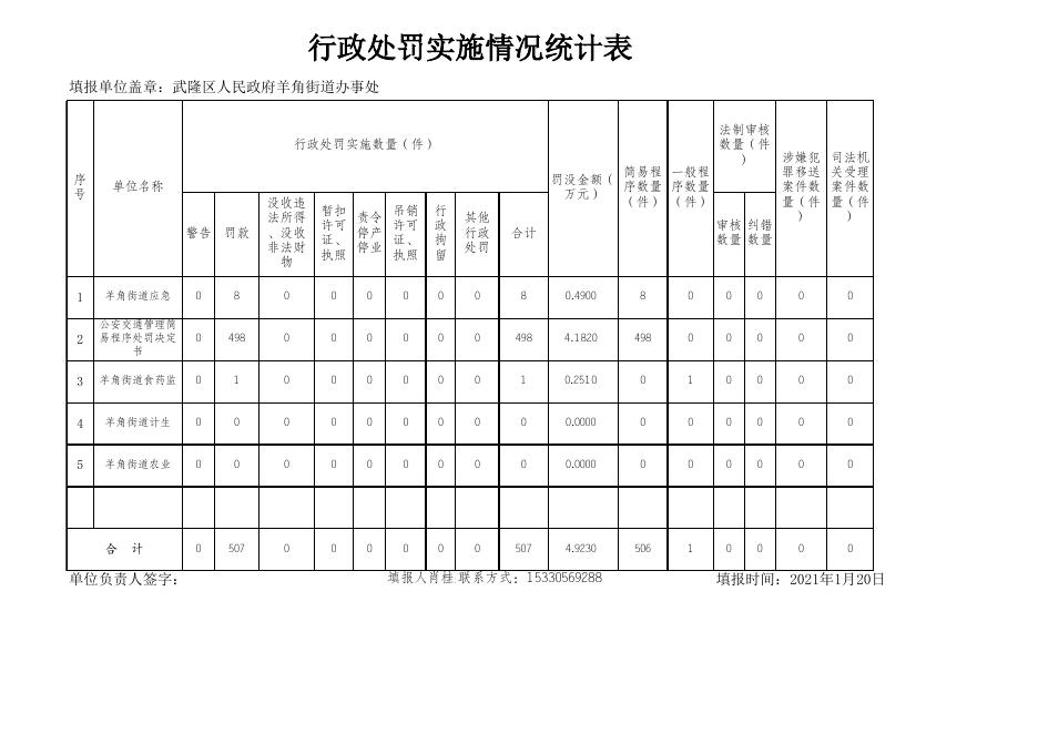 羊角街道办事处2020年度行政执法数据统计表.xls