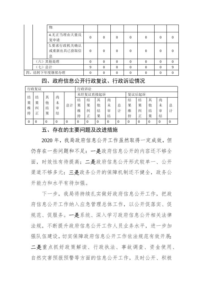 东莞市应急管理局关于2020年政府信息公开工作情况的报告.docx