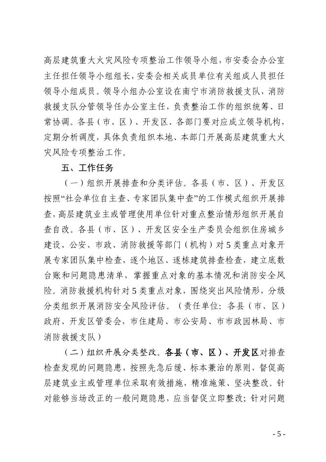 南安委办[2022]86号 关于印发南宁市高层建筑重大火灾风险专项整治实施方案的通知.pdf