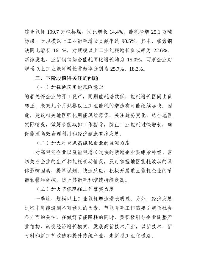 一季度连云港规模工业能耗情况简析.pdf