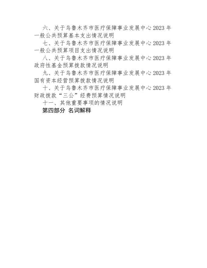 乌鲁木齐市医疗保障事业发展中心2023年单位预算公开.pdf