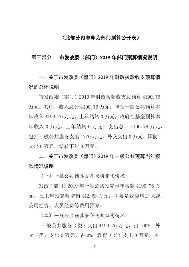 市发改委部门2019年预算公开说明.docx
