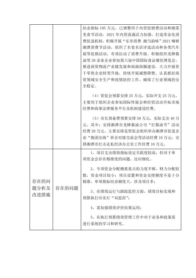 湘潭市商务局2021年度项目支出绩效评价报告.docx