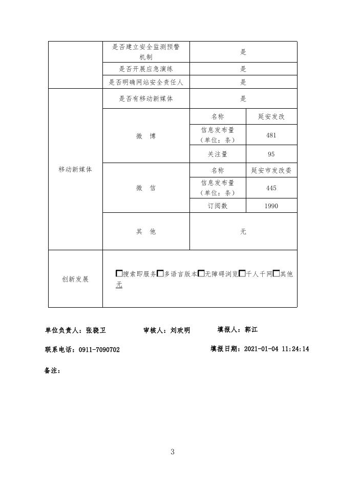 延安市发展和改革委员会2020年政府网站工作年度报表.pdf