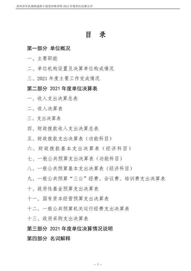 苏州市军队离休退休干部里河休养所2021年度单位决算公开.pdf
