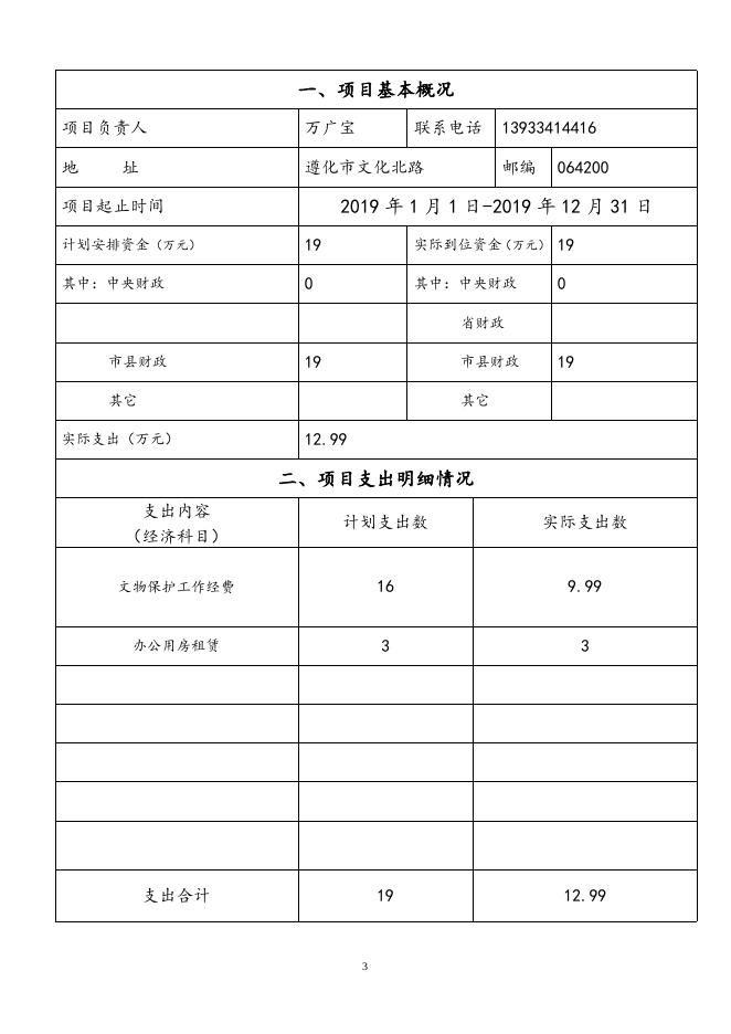 2019年文广旅局文物保护工作经费绩效评价报告.doc