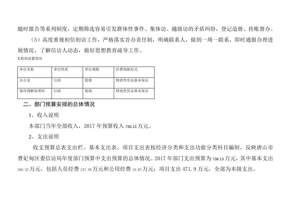 信访局预算说明.doc