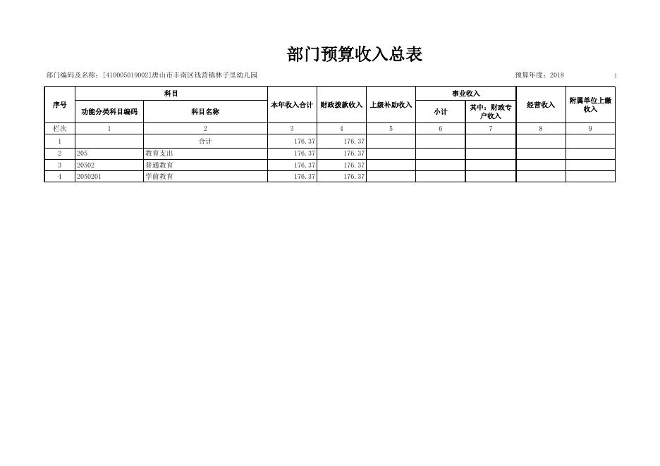 401005019002唐山市丰南区钱营镇林子里幼儿园2018年预算公开表1.xlsx