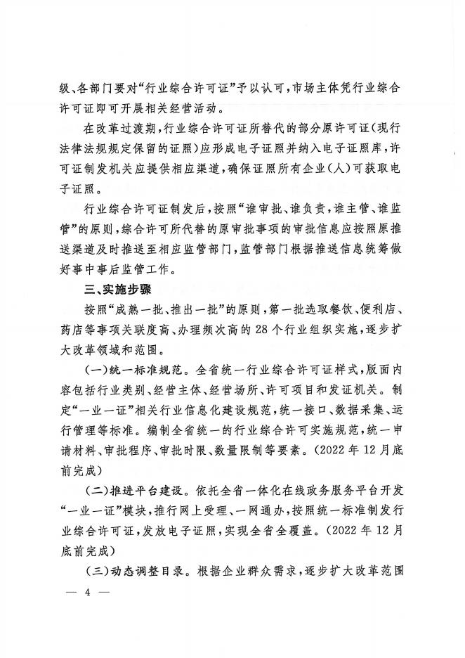 山西省人民政府办公厅 关于印发山西省 “一业一证 ” 改革 实施方案的通知.pdf